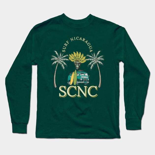 Surf Nicaragua Long Sleeve T-Shirt by Space City Nicoya